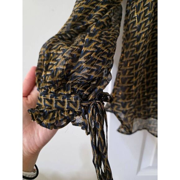 Zadig&Voltaire Tan Patterned Shirt M - Picture 5 of 12